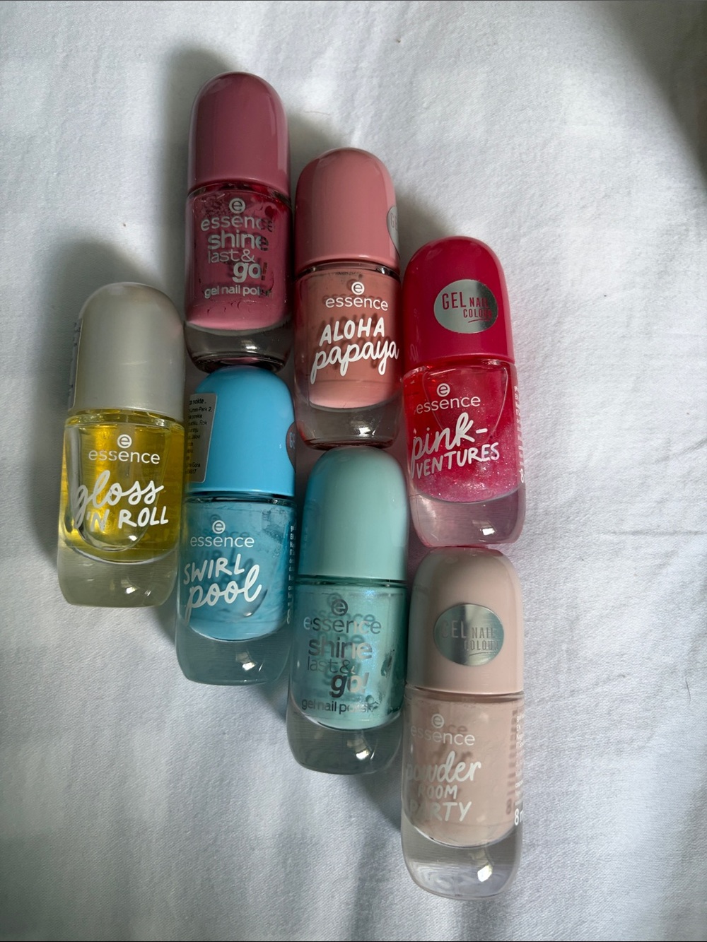 Essence Multi-Color Nail Polish Set - Pink, Blue, Yellow, Coral, Red, Nude
